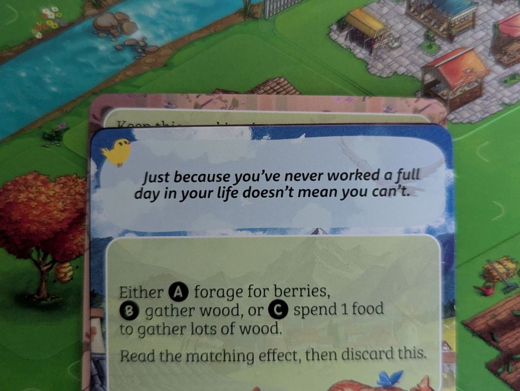 An event card from cozy stickerville which reads "Just because you've never worked a full day in your life doesn't mean you can't."